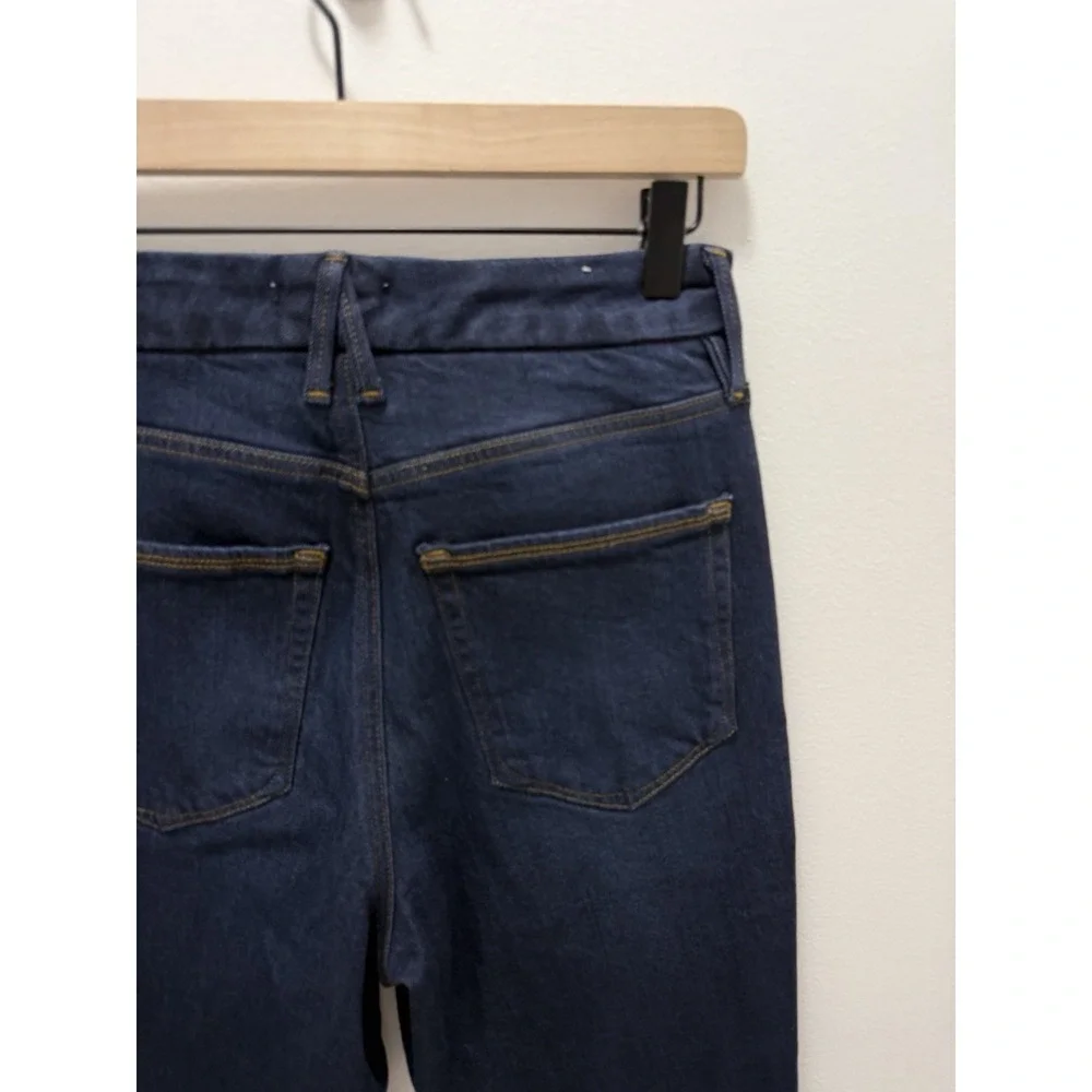 Good American Good Curve Straight Jeans 6 28 Dark Wash Super High Rise 28 Inseam
